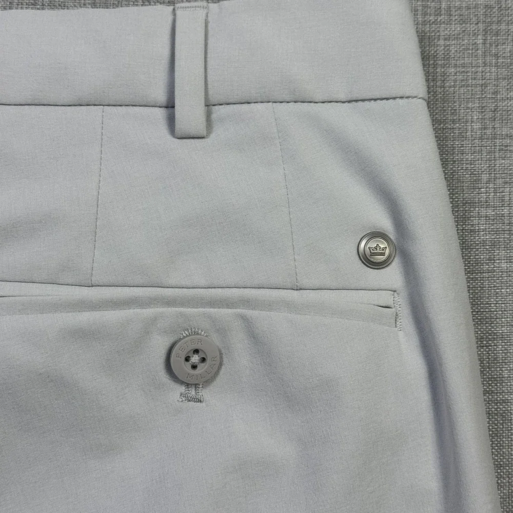 Peter Millar Crown Crafted Surge Performance Trouser Pants Mens 38x32 Gray